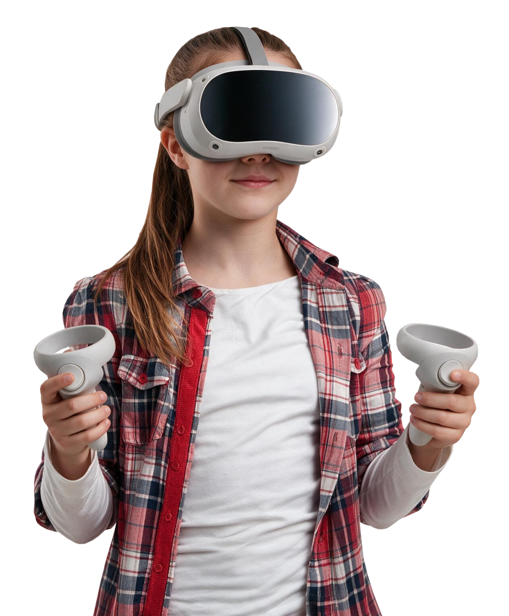 Подросток в VR-гарнитуре